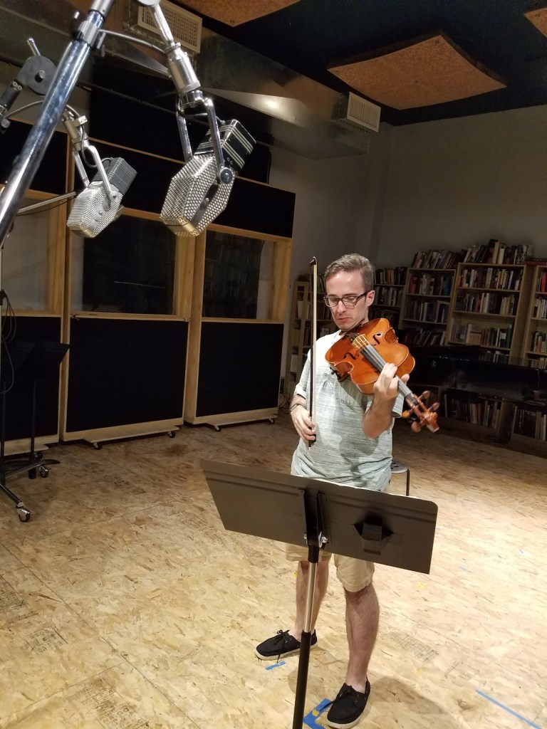 Gregory Williams in the recording studio for Shadows, his debut album.