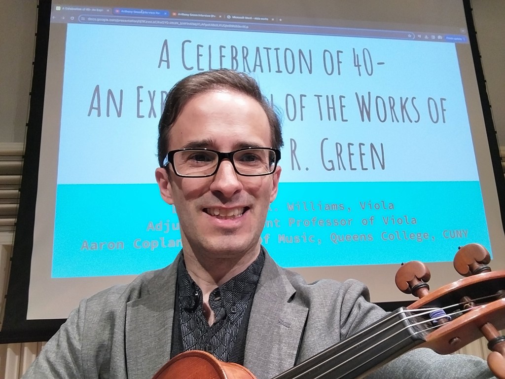 Moments before the lecture recital began!